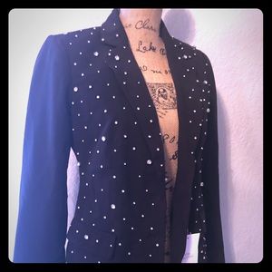 London Jean Blazer w/rhinestones